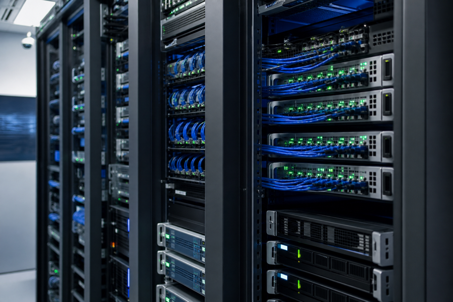 Server racks and electronics